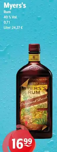 Getränke Hoffmann Myers's Rum Original Dark Angebot