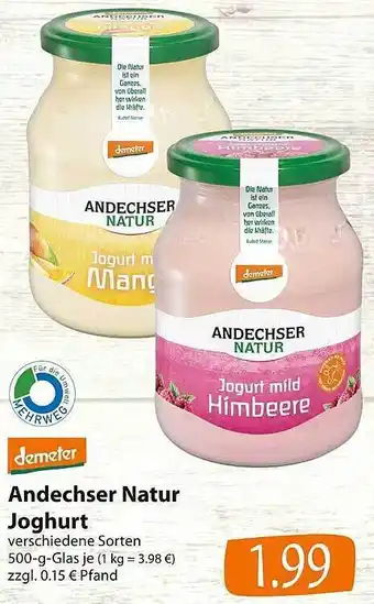 Famila Nord Ost Demeter Andechser Natur Joghurt Angebot