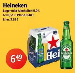 Getränke Hoffmann Heineken Lager oder Alkoholfrei 0,0% Angebot