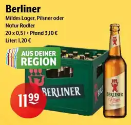 Getränke Hoffmann Berliner Mildes Lager, Pilsner oder Natur Radler Angebot