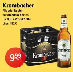 Getränke Hoffmann Krombacher Pils oder Radler Angebot
