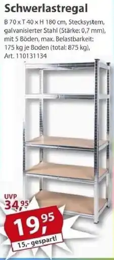 Sonderpreis Baumarkt Schwerlastregal Angebot