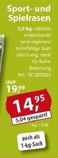 Sonderpreis Baumarkt Sport- und Spielrasen Angebot