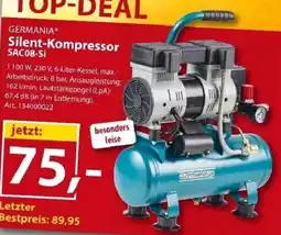 Sonderpreis Baumarkt GERMANIA Silent-Kompressor SAC08-Si Angebot