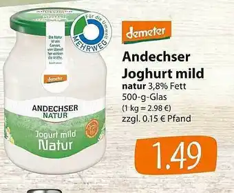 Famila Nord Ost Demeter Andechser Joghurt Mild Angebot