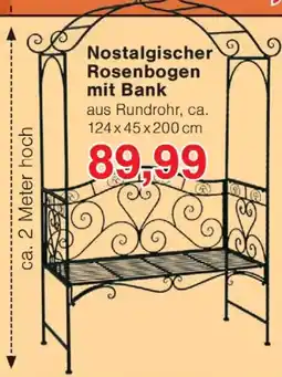 Wiglo Wunderland Nostalgischer Rosenbogen mit Bank Angebot