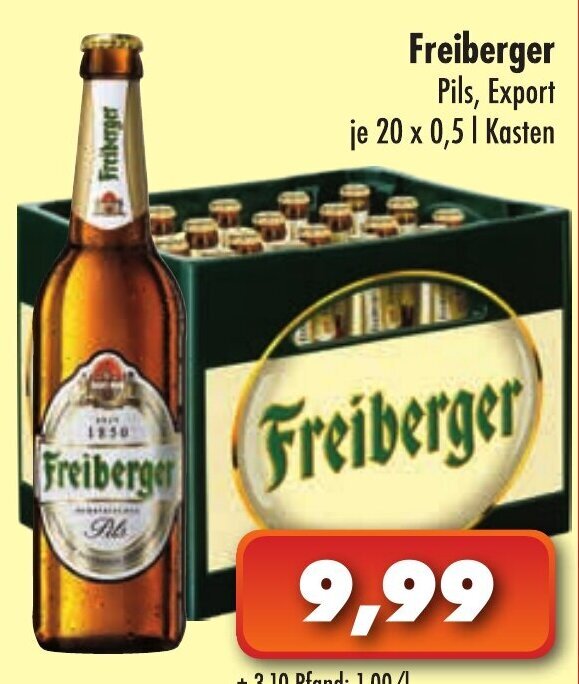 Freiberger Pils, Export 20x0,5L Angebot bei Lösch Depot