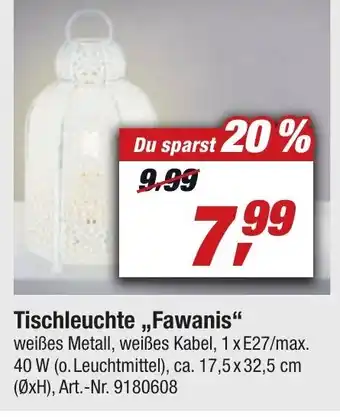 toom Baumarkt Tischleuchte Fawanis Angebot