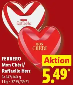 Lidl FERRERO Mon Chéri/ Raffaello Herz Angebot