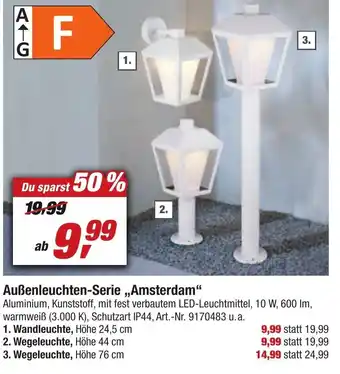 toom Baumarkt Außenleuchten Serie Amsterdam Angebot