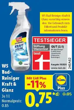 Lidl W5 Bad Reiniger Kraft & Glanz Angebot