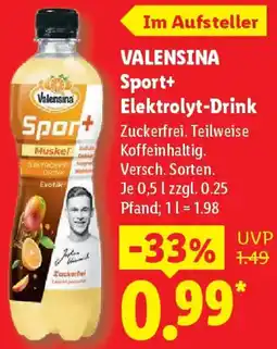 Lidl VALENSINA Sport+ Elektrolyt-Drink Angebot
