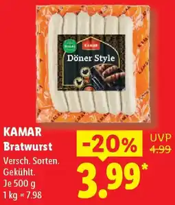 Lidl KAMAR Bratwurst Angebot