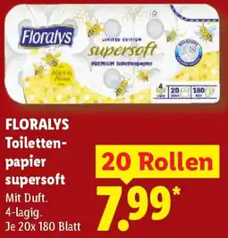 Lidl FLORALYS Toilettenpapier supersoft Angebot