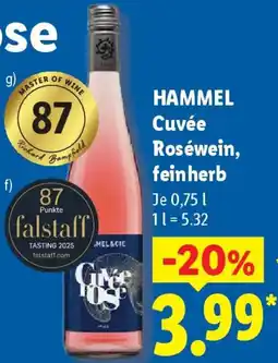 Lidl HAMMEL Cuvée Roséwein, feinherb Angebot