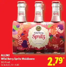 Lidl ALLINI Wild Berry Spritz Waldbeere Angebot