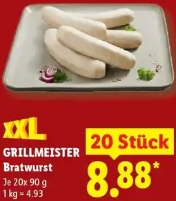 Lidl GRILLMEISTER Bratwurst Angebot