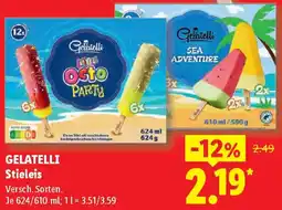 Lidl GELATELLI Stieleis Angebot