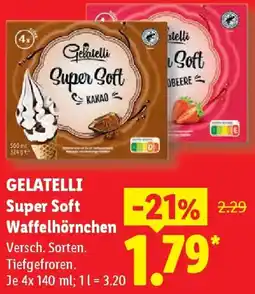 Lidl GELATELLI Super Soft Waffelhörnchen Angebot