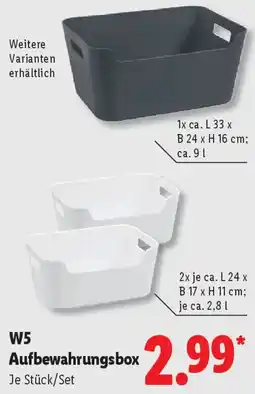 Lidl W5 Aufbewahrungsbox Angebot