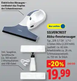 Lidl SILVERCREST Akku-Fenstersauger Angebot