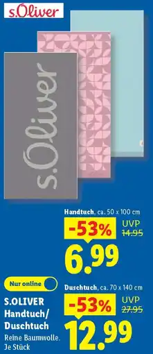 Lidl S.OLIVER Handtuch/ Duschtuch Angebot