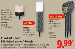 Lidl LIVARNO HOME LED-Solar-Leuchte/-Fackeln Angebot