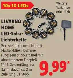 Lidl LIVARNO HOME LED-Solar Lichterkette Angebot