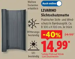 Lidl LIVARNO Sichtschutzmatte Angebot