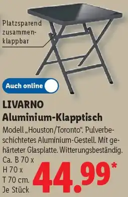 Lidl LIVARNO Aluminium-Klapptisch Angebot