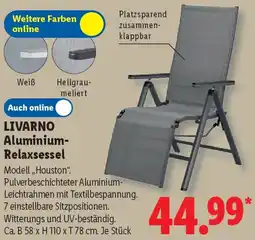 Lidl LIVARNO Aluminium Relaxsessel Angebot