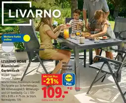 Lidl LIVARNO HOME Aluminium Gartentisch Angebot