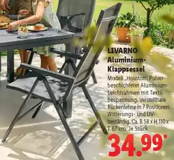 Lidl LIVARNO Aluminium Klappsessel Angebot