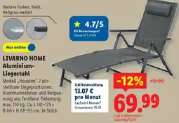 Lidl LIVARNO HOME Aluminium Liegestuhl Angebot