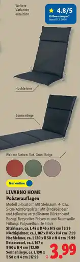 Lidl LIVARNO HOME Polsterauflagen Angebot