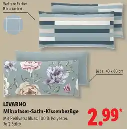 Lidl LIVARNO Mikrofaser-Satin-Kissenbezüge Angebot