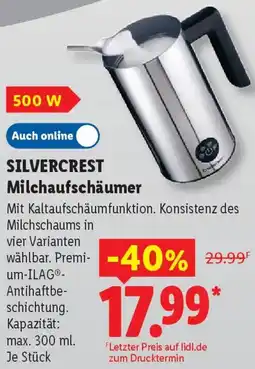 Lidl SILVERCREST Milchaufschäumer Angebot