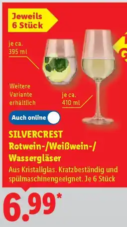Lidl SILVERCREST Rotwein-/Weißwein-/ Wassergläser Angebot