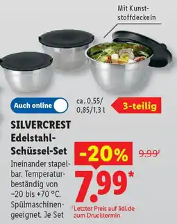 Lidl SILVERCREST Edelstahl Schüssel-Set Angebot