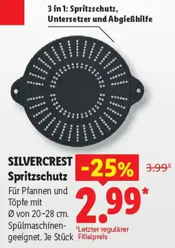 Lidl SILVERCREST Spritzschutz Angebot