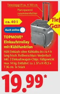 Lidl TOPMOVE Einkaufstrolley mit Kühlfunktion Angebot