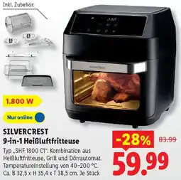Lidl SILVERCREST 9-in-1 Heißluftfritteuse Angebot