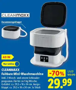 Lidl CLEANMAXX Faltbare Mini-Waschmaschine Angebot