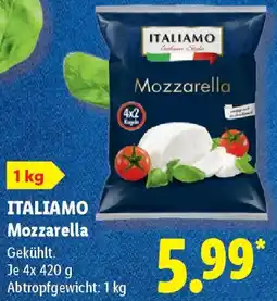 Lidl ITALIAMO Mozzarella Angebot
