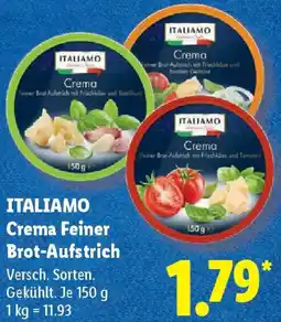 Lidl ITALIAMO Crema Feiner Brot-Aufstrich Angebot