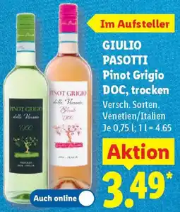 Lidl GIULIO PASOTTI Pinot Grigio DOC, trocken Angebot