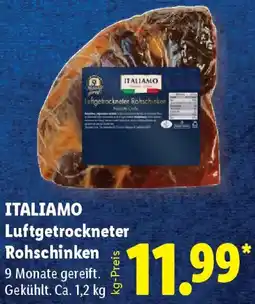 Lidl ITALIAMO Luftgetrockneter Rohschinken Angebot