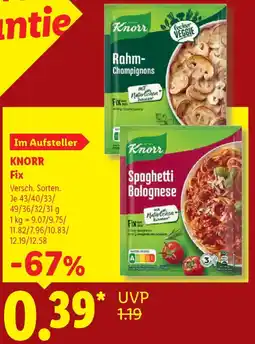 Lidl KNORR Fix Angebot