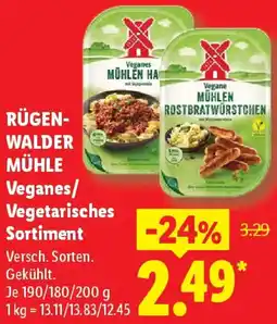 Lidl RÜGENWALDER MÜHLE Veganes/ Vegetarisches Sortiment Angebot