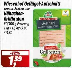 Simmel Wiesenhof Geflügel-Aufschnitt oder Hähnchen Grillbraten Angebot